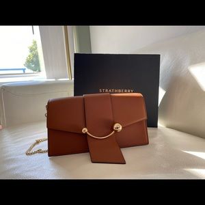 BRAND NEW IN BOX Strathberry Mini crescent in Chestnut!